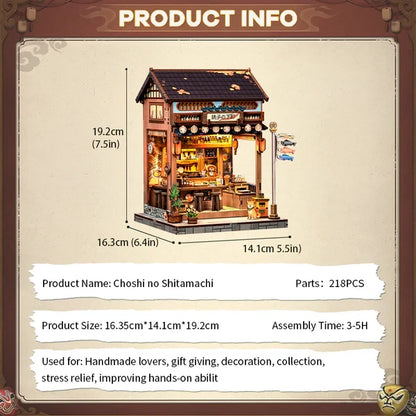 Cutebee, 3D DIY huisje, Choshi no Shitamachi, CWGC217, 16x14x19cm