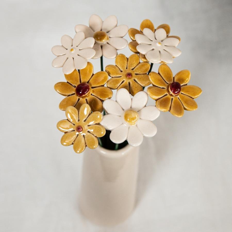 Boeket 9 bloemen 20 cm kleurrijk