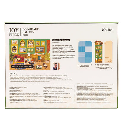 Robotime, Jigsaw Puzzle, Joypiece, Doggie Art Gallery, PT008, 50x75cm