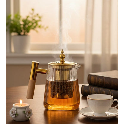 Theepot glas 600ml met filter