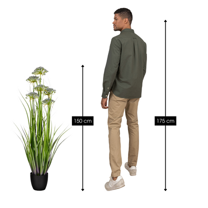 Kunstplant siergras 150 cm groen paars