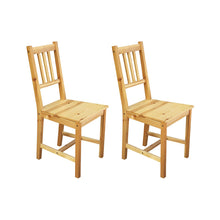 Grenen Eetkamerstoelen Set Van 2 Met Hoge Rugleuning