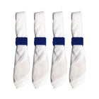 Handdoekringen metaal donkerblauw set van 4