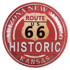 Text sign Ø 35 cm Red Iron Wall Plate