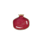 Red pomegranate cup with gold trim 11x11x1.5 cm