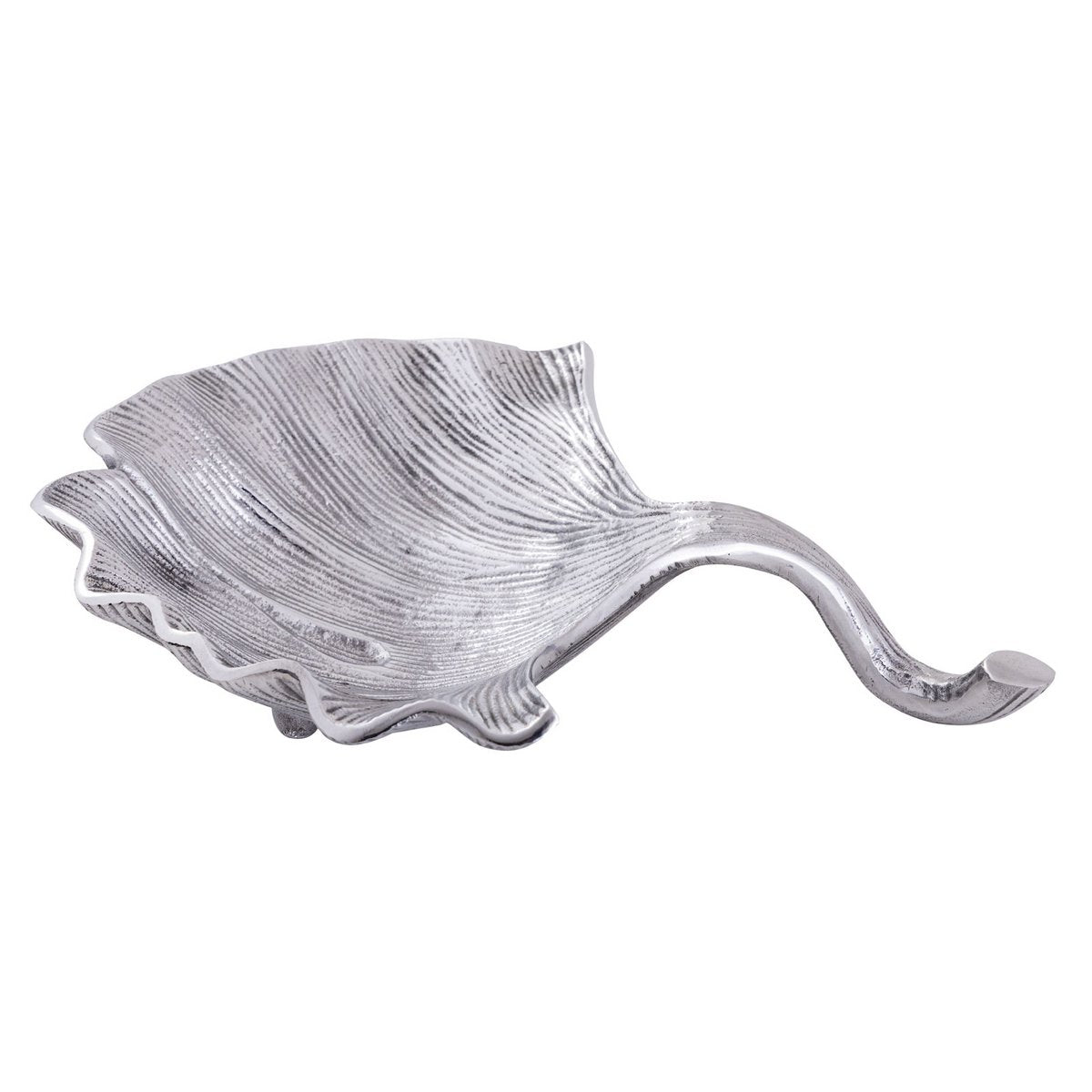 Schaal aluminium ginkgo 30x25x6 cm goud zilver