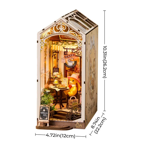 Robotime, DIY, Book Nook Holiday Café, TGB15, 23,2x6,5x31,6cm