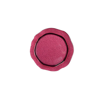 Dessertbord bloem 21.5 cm fuchsia glas