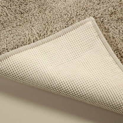 Toiletmat 59x59 cm beige katoen anti-slip