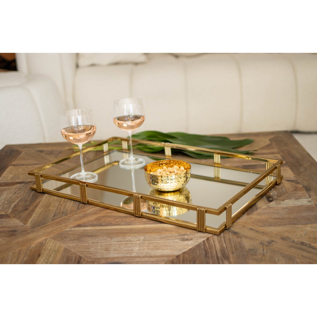 Beker 12x12x5 cm roestvrij staal goud
