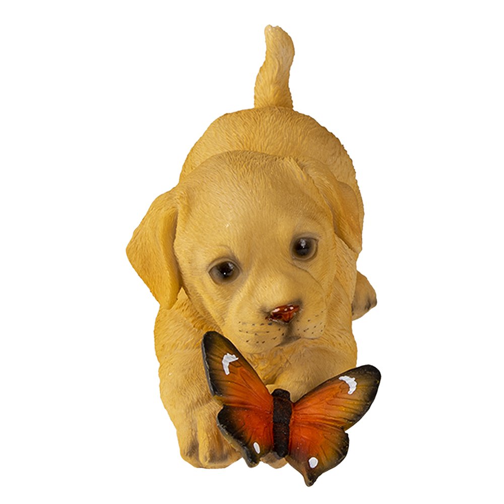 Dog Figurine 20x8x11 cm Brown Plastic Home Accessories