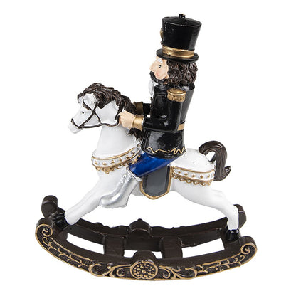 Christmas Decoration Nutcracker 18 cm Black Plastic
