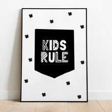 Children's room poster kids rule