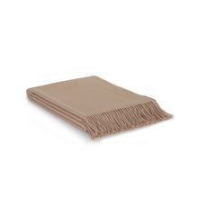 Slaapdeken schapenwol 140 cm beige