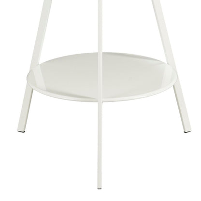 Bijzettafel Seatle Ø46x58 cm metaal wit