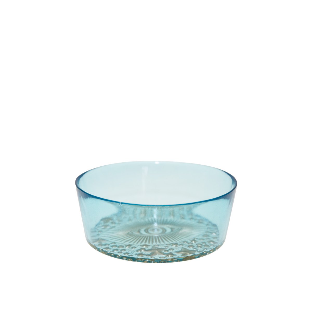 Kom glas turquoise blauw 15x15x6 cm