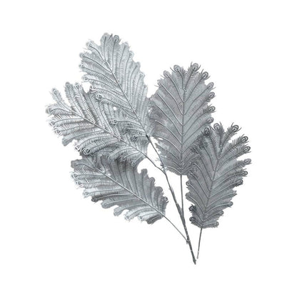 Decoratieve bloem 90 cm zilver kunststof