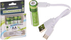 Oplaadbare AA batterijen 4 stuks USB-C 1200mAh