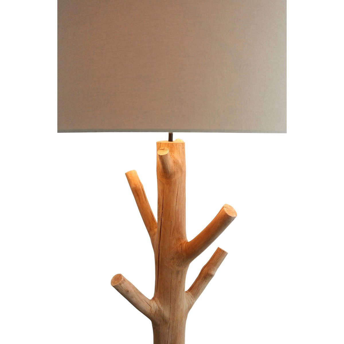 Vloerlamp drijfhout naturel wit 175 cm