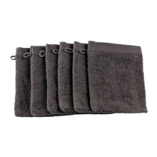 Washandje 16x22 cm grijs houtskool katoen