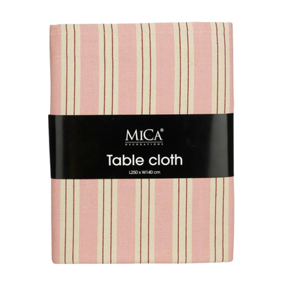 Tafellaken 250x140 cm roze organisch katoen
