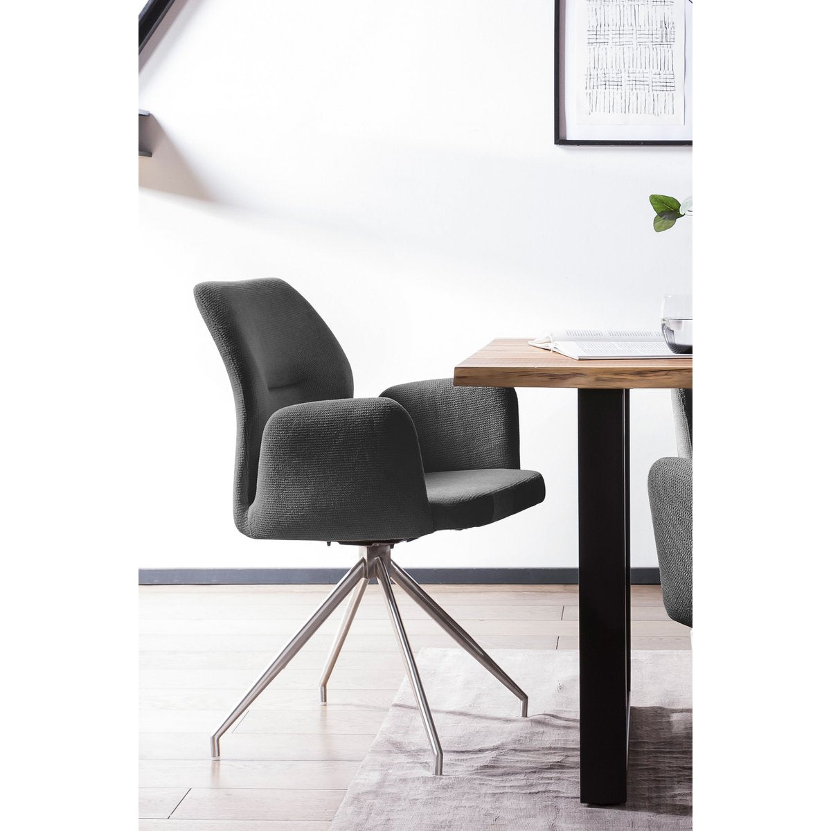 Eettafel set 180x90 cm massief acaciahout