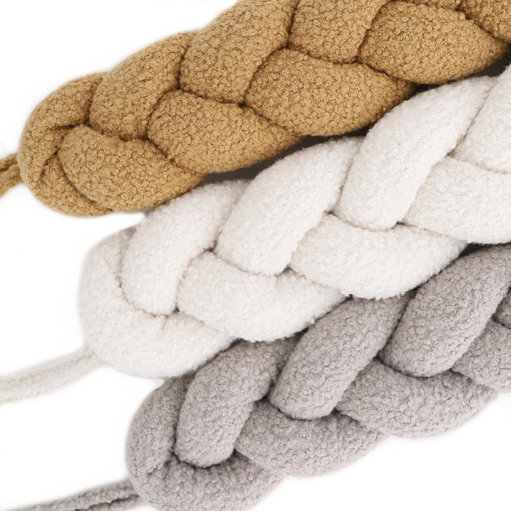 Bedvlecht 200 cm crème polyester