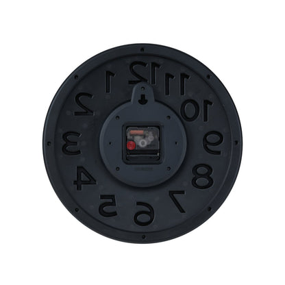 Wall clock raised classical numerals