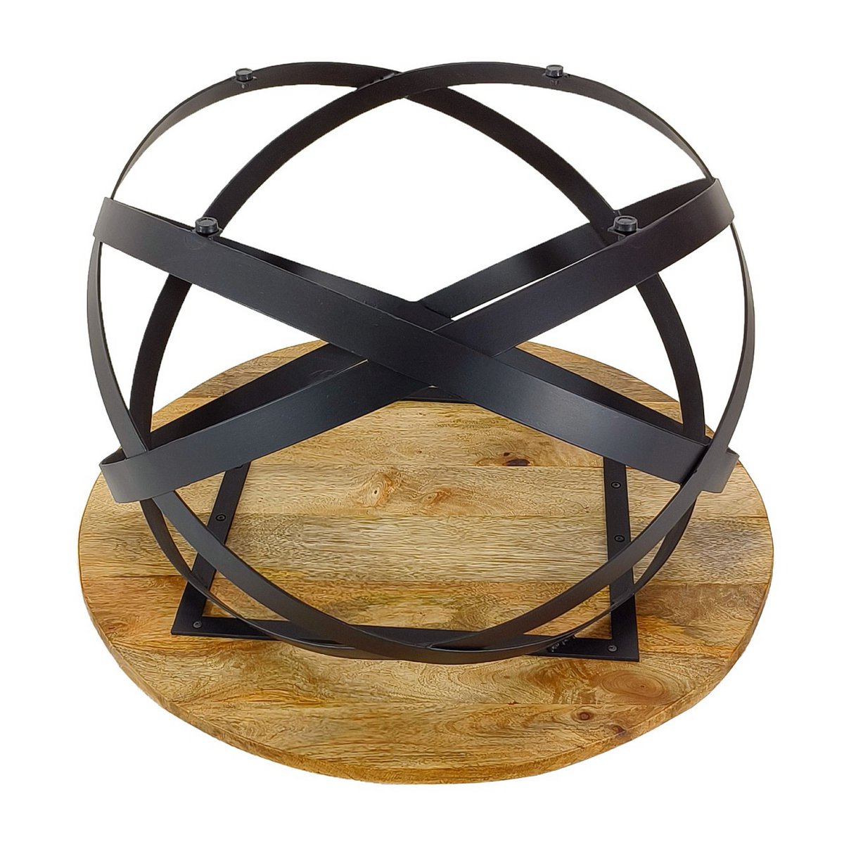 Bijzettafel rond Ø 75 cm tabak metaal