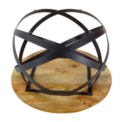 Bijzettafel rond Ø 75 cm tabak metaal