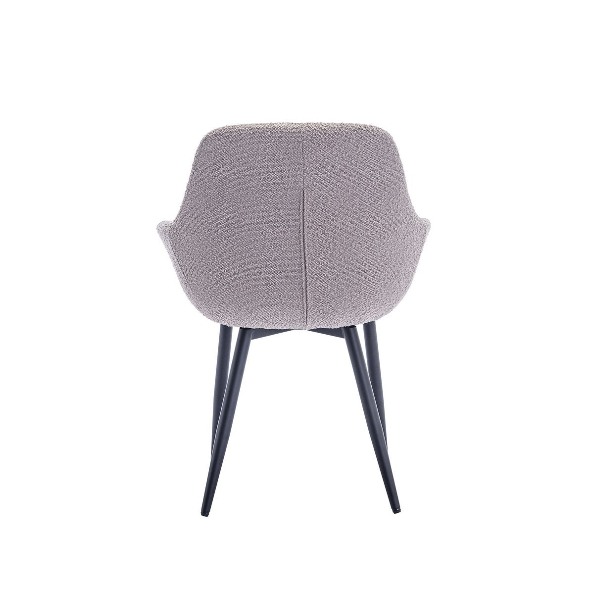 Fauteuil bouclé taupe set van 2