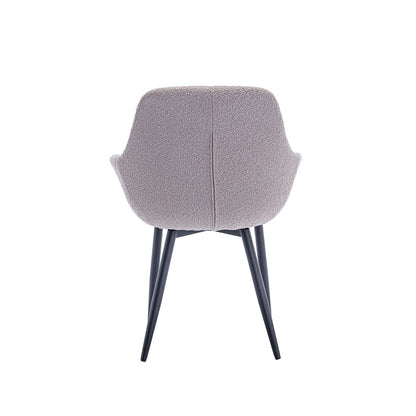 Fauteuil bouclé taupe set van 2