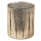 Tealight holder Ø 11x13 cm Gold-coloured Glass Tealight Holder