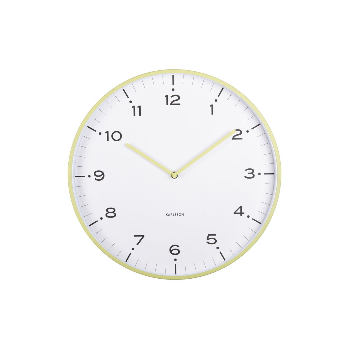 Wandklok 40 cm ijzer groen