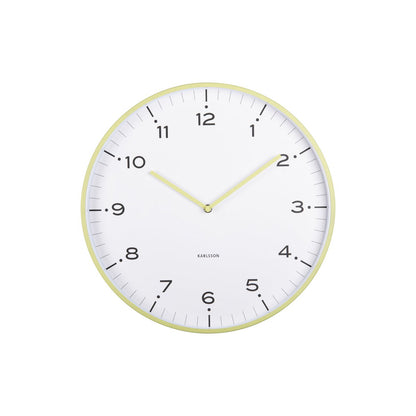 Wandklok 40 cm ijzer groen