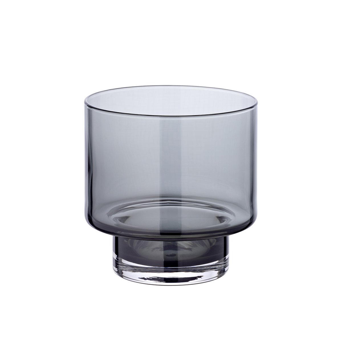 Set van 2 lantaarns glas ø 11 cm grijs zilver