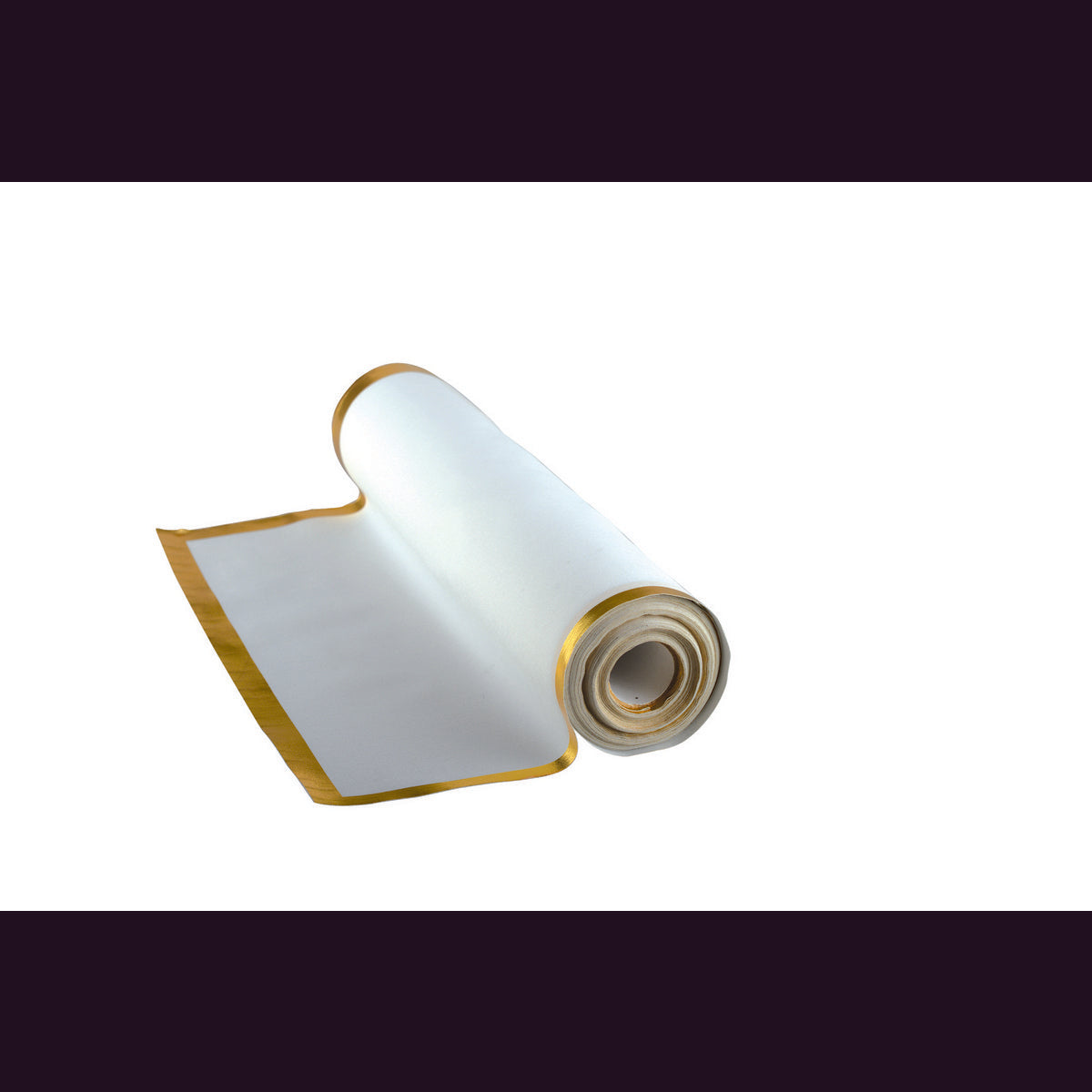 Wegwerp Bord Cover 31,5x45cm Wit Goud Rol 32 Stuks Feest