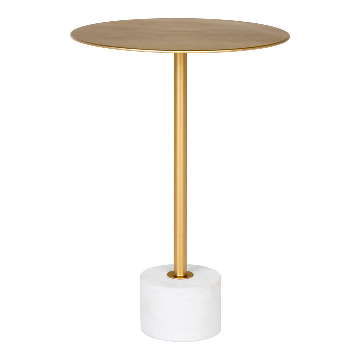 Bijzettafel messing marmer Ø41x58 cm