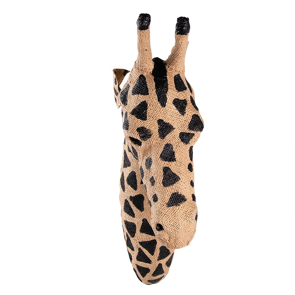 Wanddecoratie giraf 82 cm bruin zwart papier