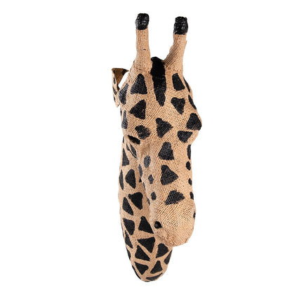 Wanddecoratie giraf 82 cm bruin zwart papier