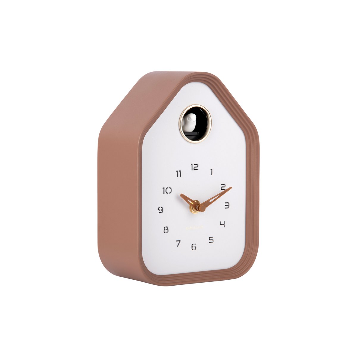Wandklok Reina Koekoek 14x20 cm bruin plastic