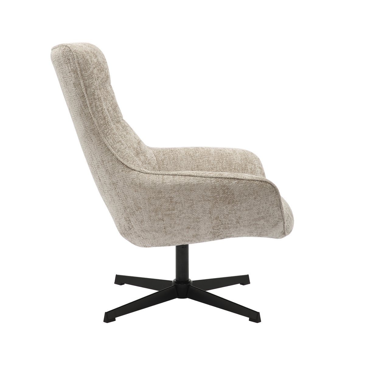 Fauteuil chenille lichtgrijs draaibaar