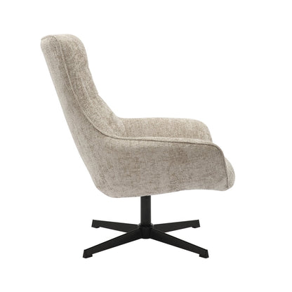 Fauteuil chenille lichtgrijs draaibaar