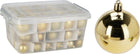 Christmas Bauble Set Gold - 70 Pieces - Plastic - Storage Box