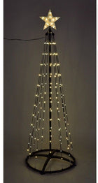 Vlaggenmast kerstboom 210 cm 370 LED warm wit