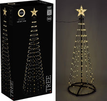 Kerstboom - Vlaggenmast - 300Cm - 550 Led - Zwart Frame - Warm Wit