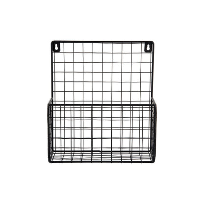 Tijdschriftenrek staal zwart 27x10x30 cm