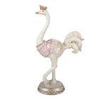 Decorative Ostrich Figurine 23x11x41 cm White Plastic
