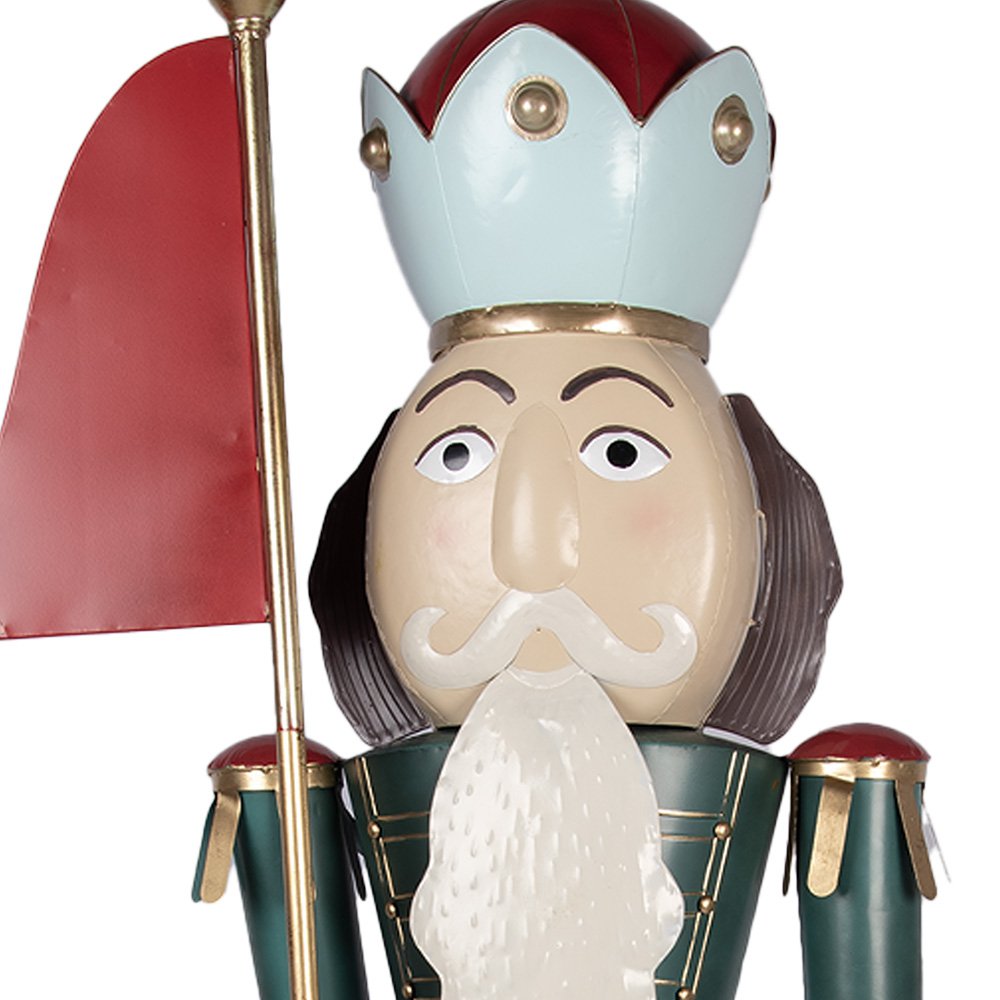 Kerstdecoratie Notenkraker 67x41x210 cm groen rood metaal