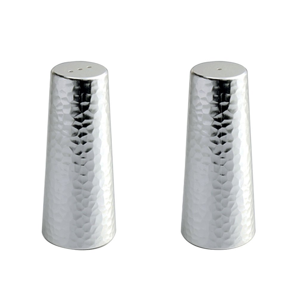 Zout en peperstel zilver hammered
